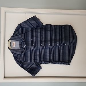 Penguin Blue Short Sleeve Button Down